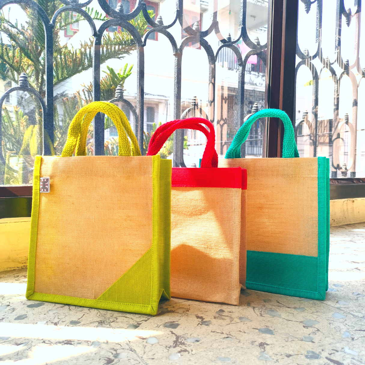 Sustainable Juco Dual Color bag  for Men & Women Perfect for carrying essentials/gift items. Combo Set of 3