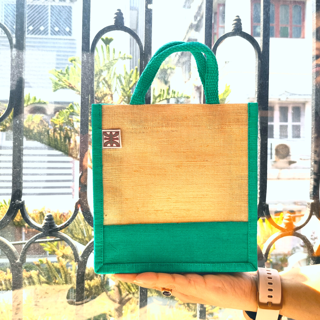 Sustainable Juco Dual Color bag  for Men & Women Perfect for carrying essentials/gift items.Combo Set of 2