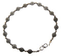 CHIMERA German Silver Anklet with Stylish Flower Design Beads for Women and Girls