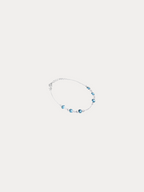 Round Sky Blue Topaz Chain Bracelet