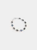 Natural Labradorite Silver Bracelet