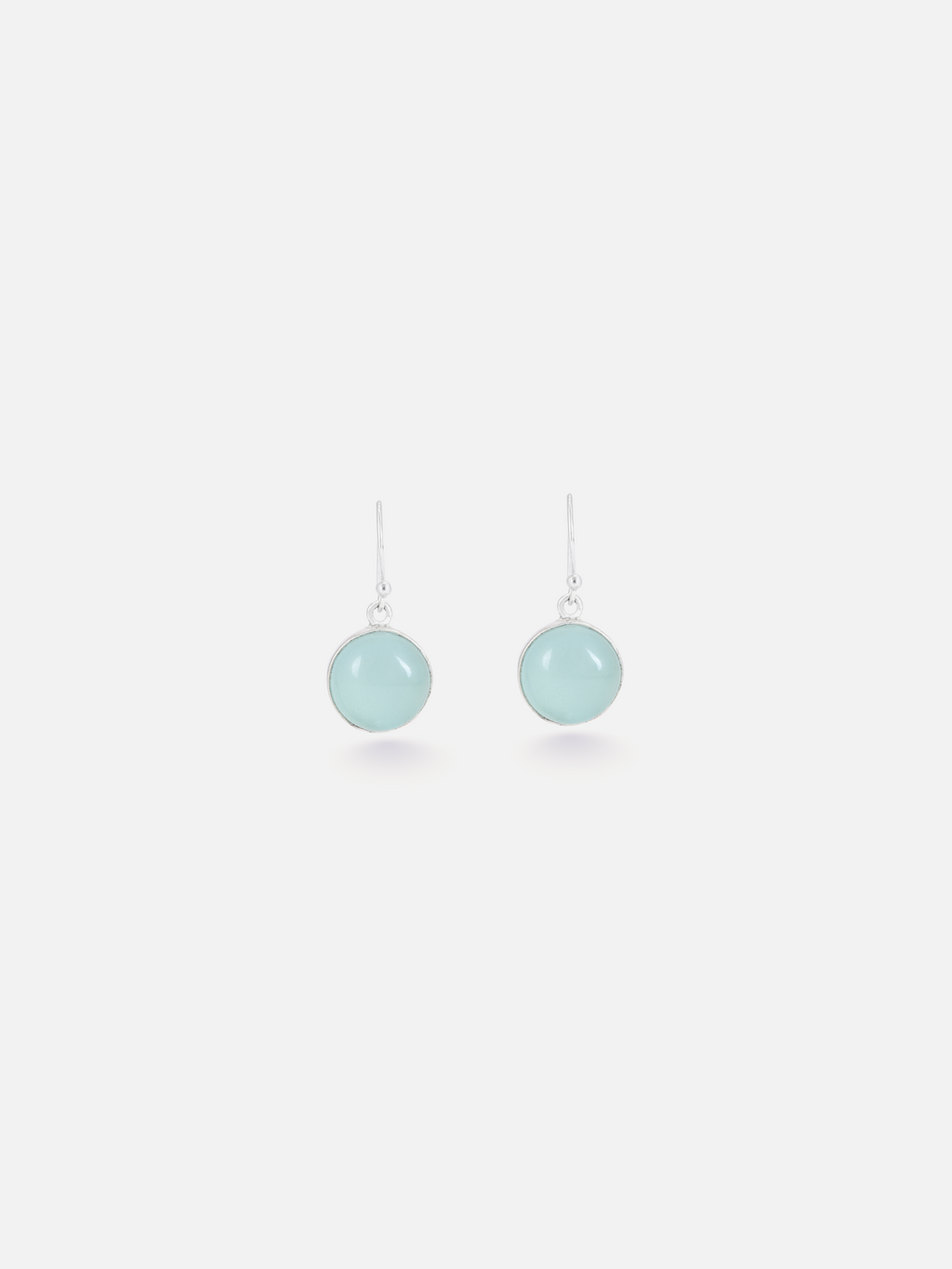 Sky Blue Chalcedony Drop Earrings