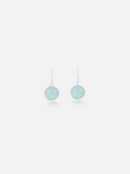 Sky Blue Chalcedony Drop Earrings