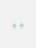 Sky Blue Chalcedony Drop Earrings