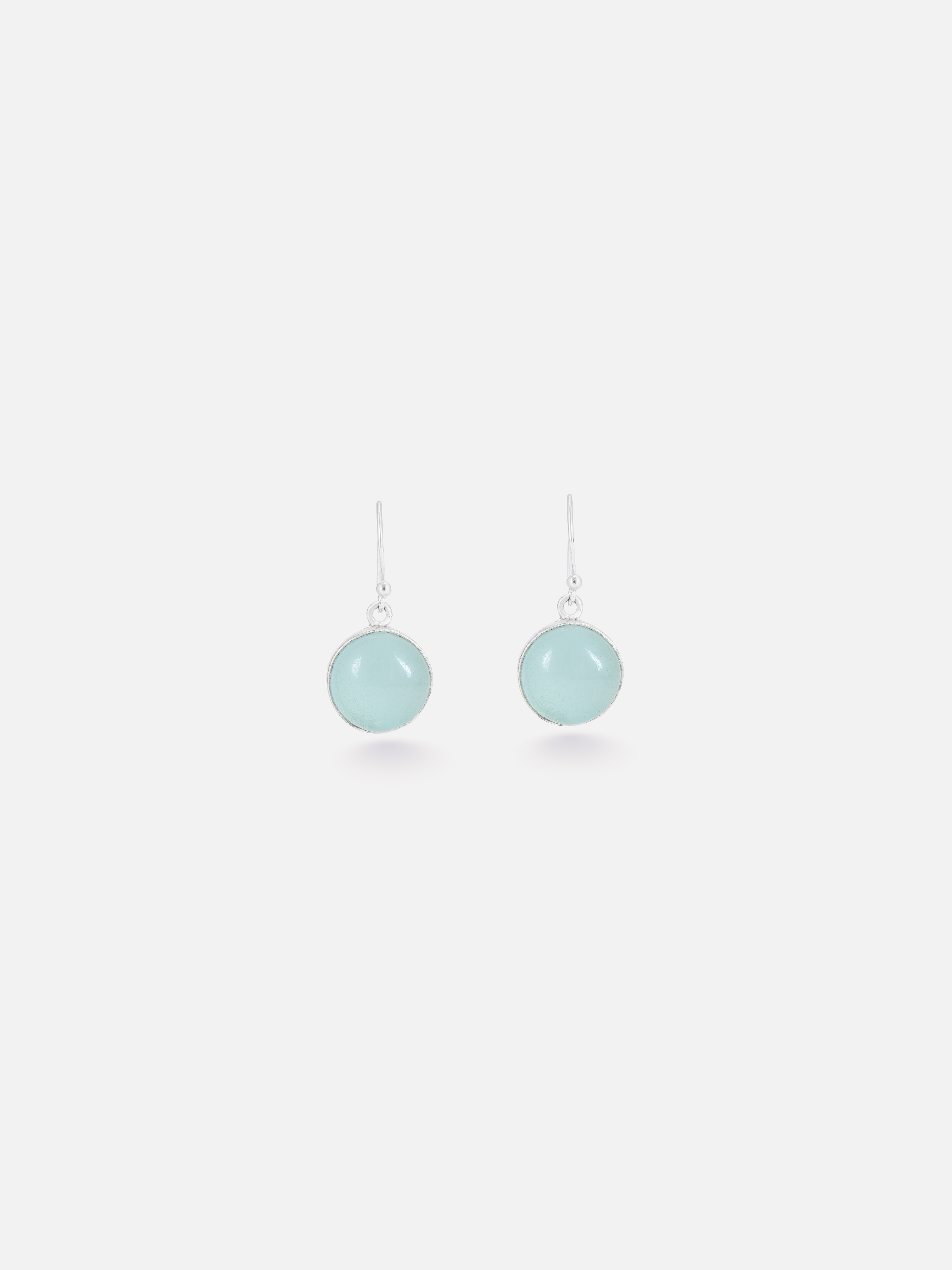 Sky Blue Chalcedony Drop Earrings