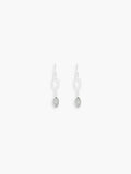 Moonstone Silver Chain Loop Earring