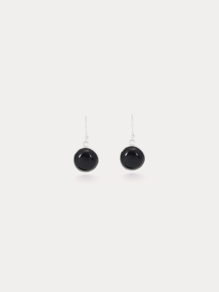 Black Spectrolite Drop Earrings