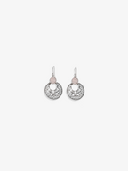 Light Pink Moonstone Silver Earrings