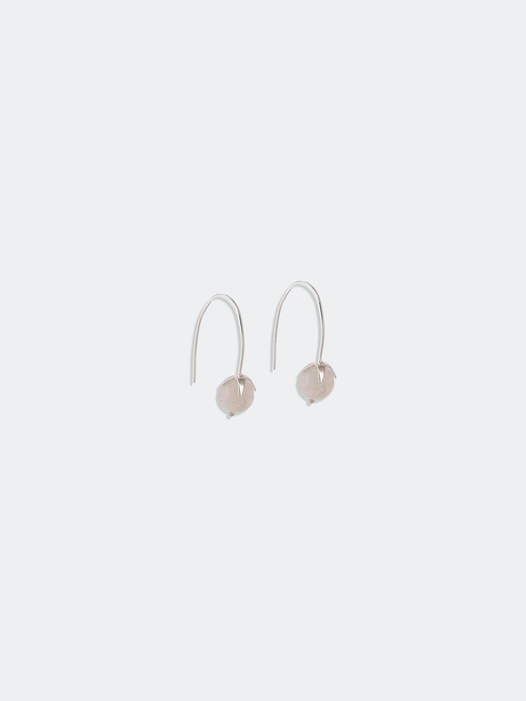 Moonstone Studded French Hook Earrings