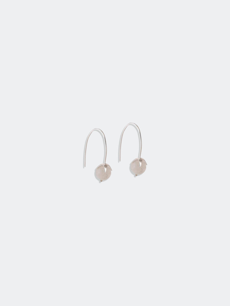 Moonstone Studded French Hook Earrings