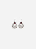 Natural Rhodochrosite Silver Earrings