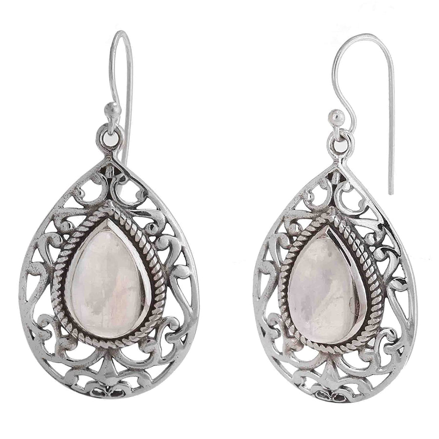 Rainbow Moonstone Dangle & Drop Earring