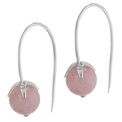 Pink Opal Studded French Hook Earrings