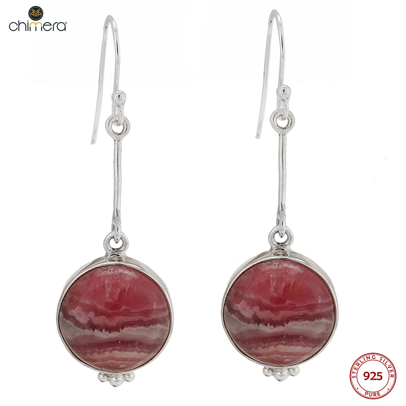 Rhodochrosite Studded Earring