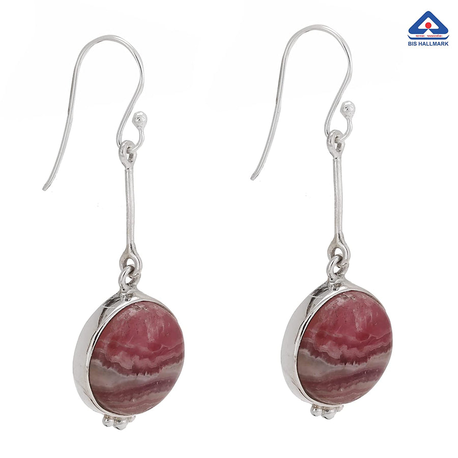 Rhodochrosite Studded Earring