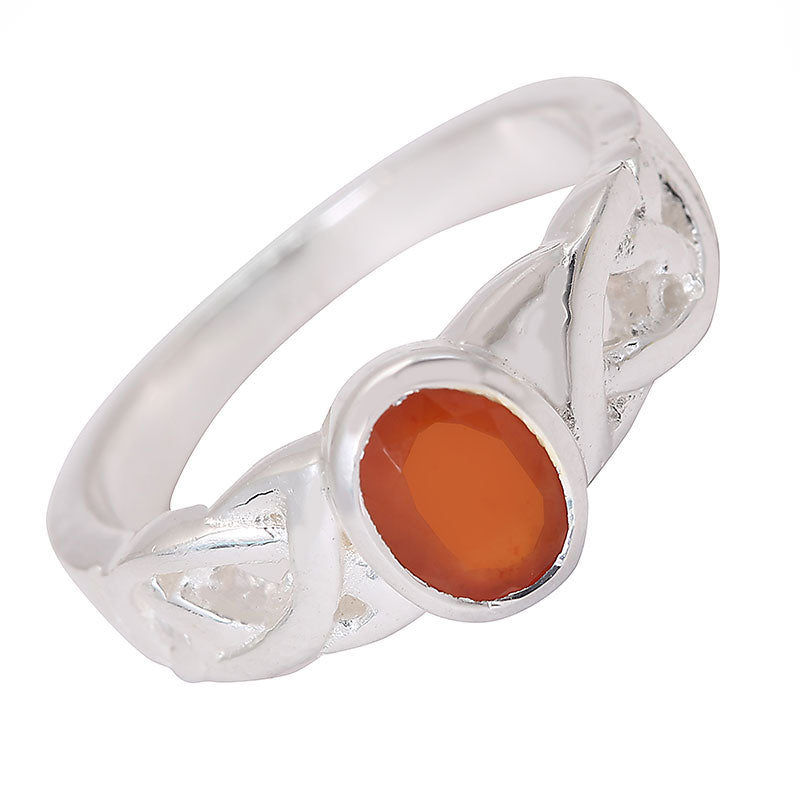 Orange Onyx Gemstone Ring