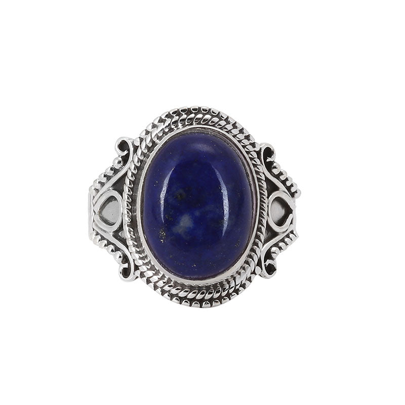 Purple Chalcedony Antique Finish Ring