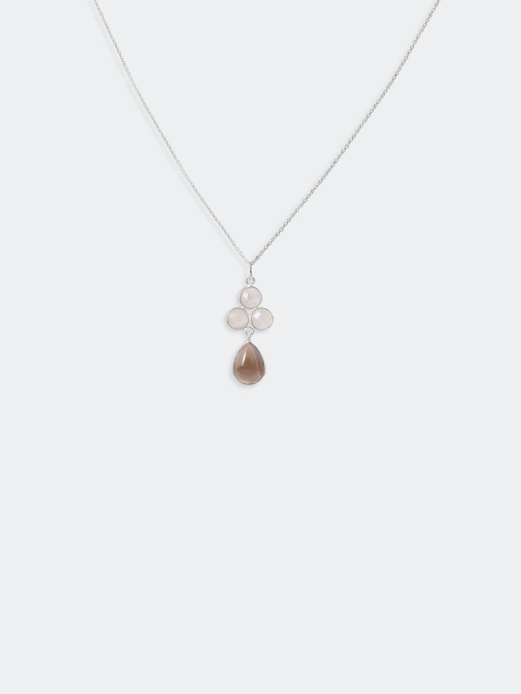 White and Brown Natural Moon Necklace