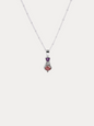 Purple Amethyst & Peach Rhodochrosite Pendant Necklace