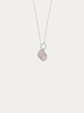 Pink Rose Chalcedony Dual Step Necklace