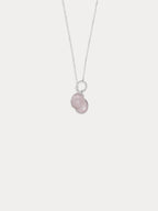 Pink Rose Chalcedony Dual Step Necklace