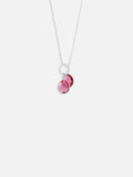 Pink Tourmaline Quartz Dual Step Necklace
