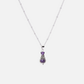 Amethyst & Purple Copper Turquoise Pendant Necklace