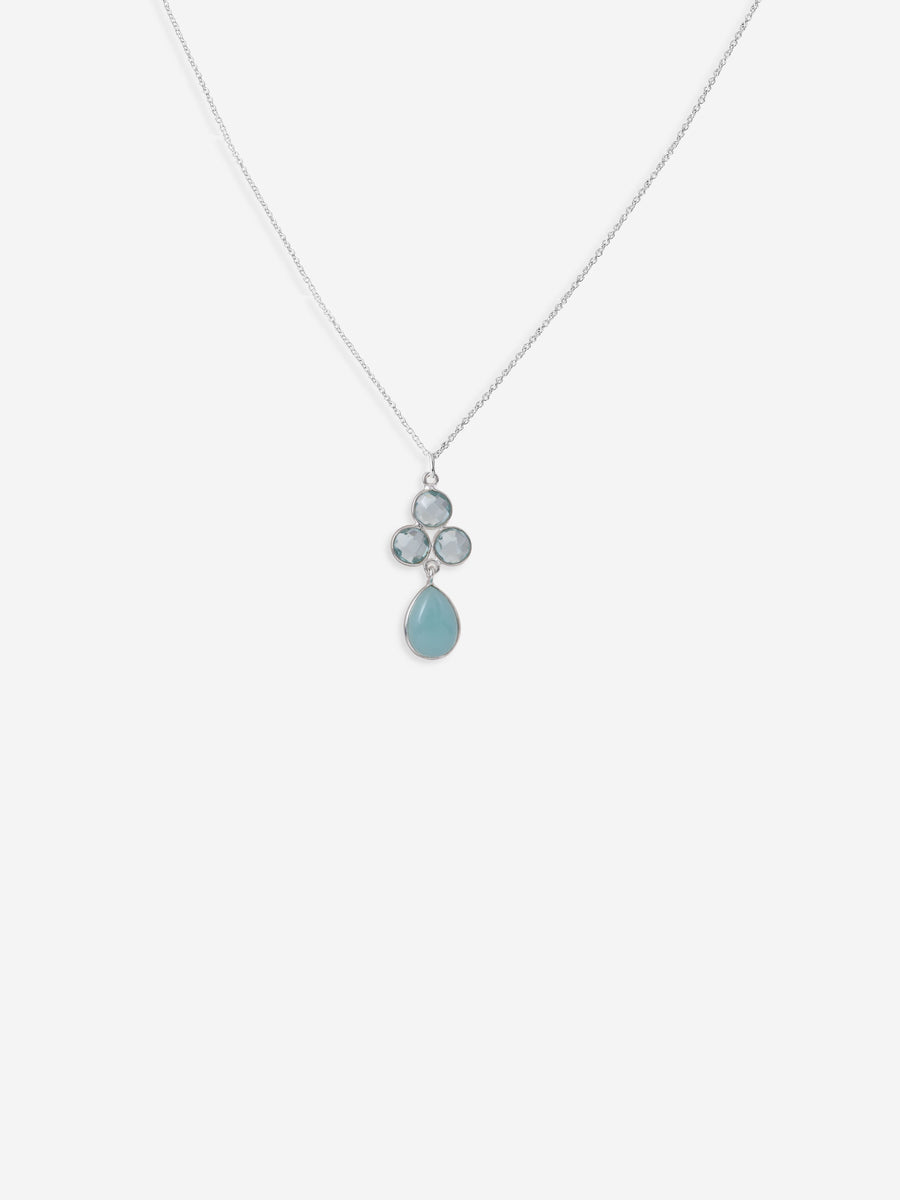 Light Blue Aquamarine & Blue Grandidierite Necklace