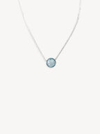 Single Pendant Natural Blue Quartz Necklace