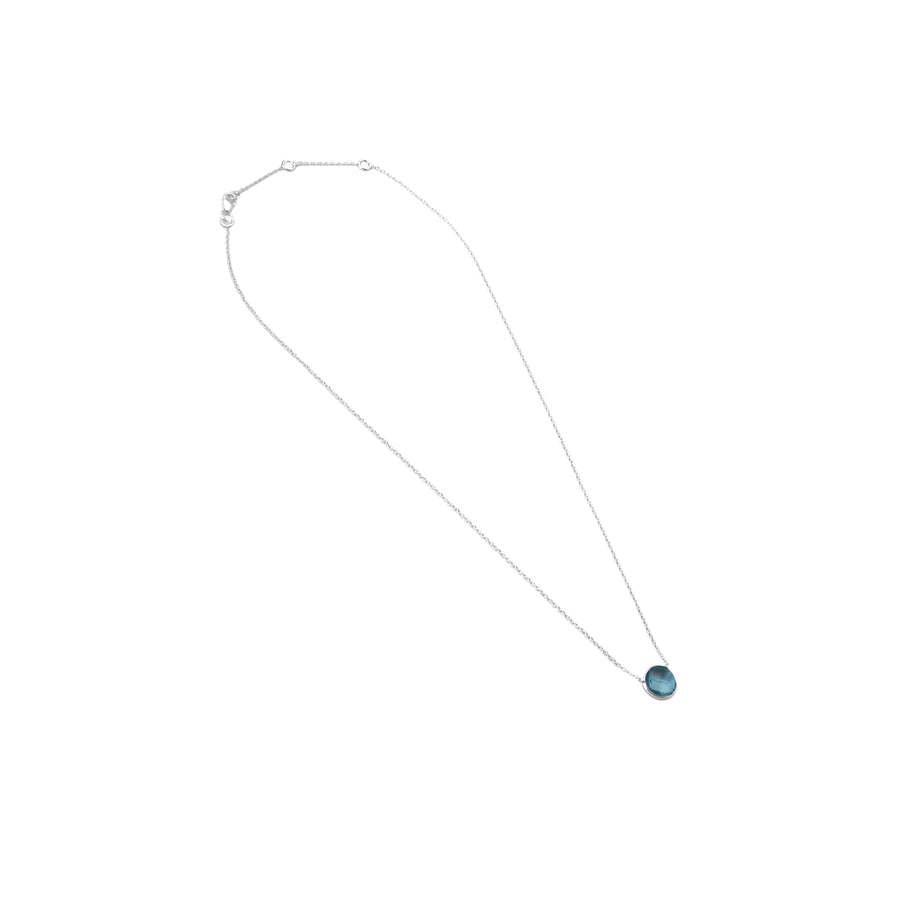 Single Pendant Natural Blue Quartz Necklace