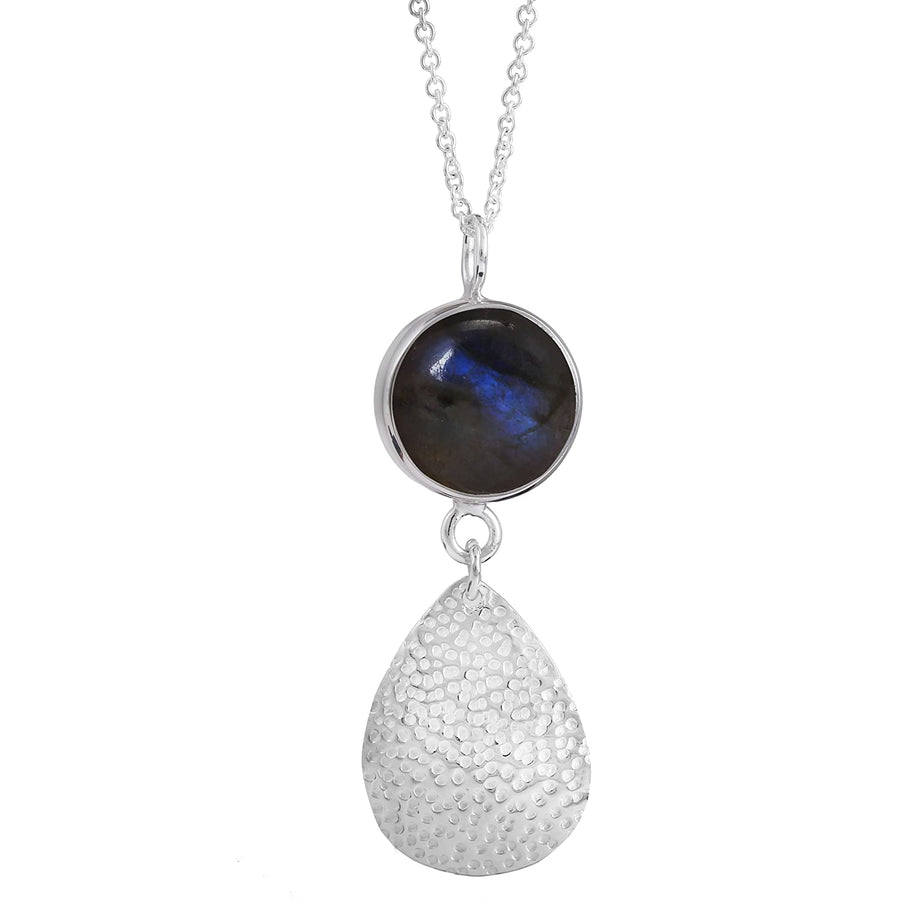 Double Pendant Burmese Blue Sapphire Necklace