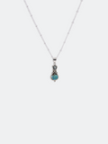 Aquamarine and Copper Turquoise Pendant Necklace