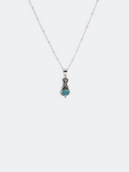 Aquamarine and Copper Turquoise Pendant Necklace