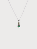 Tourmaline & Copper Turquoise Pendant Necklace