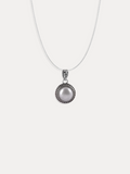 Pearl Pendant Antique Silver Necklace