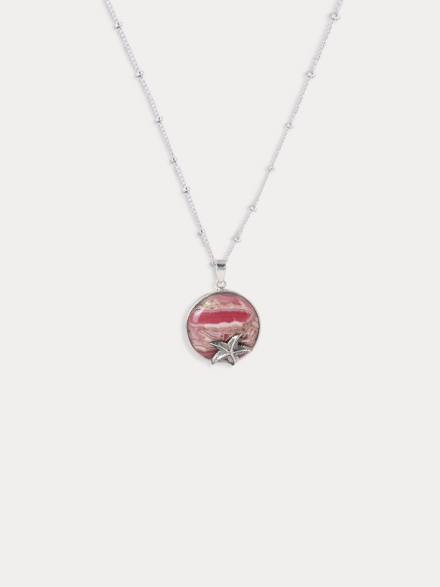 Rhodochrosite Star Pendant Necklace