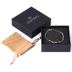 Round  Pink Topaz Chain Bracelet
