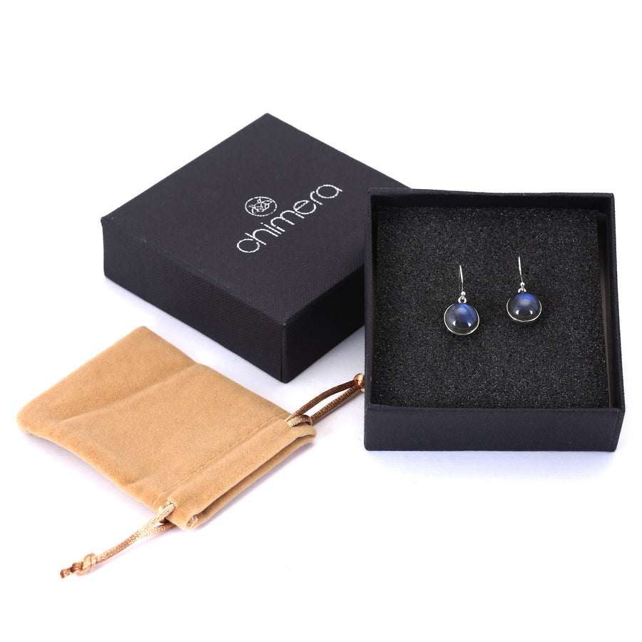 Blue Spectrolite Drop Earrings