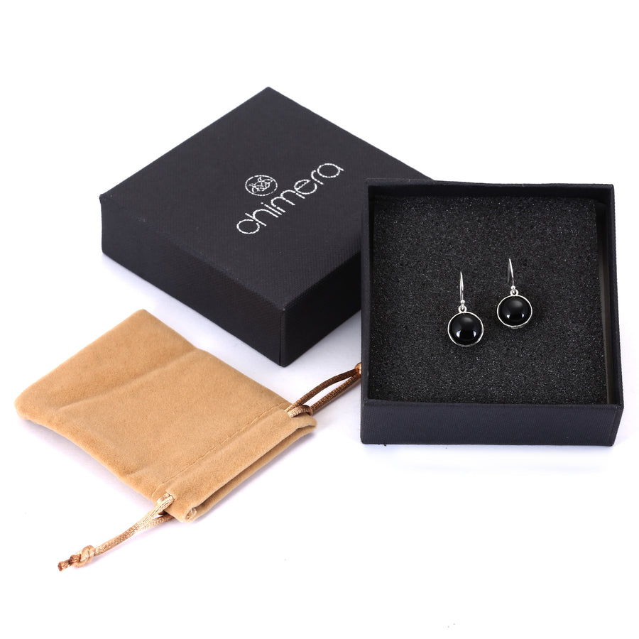 Black Spectrolite Drop Earrings